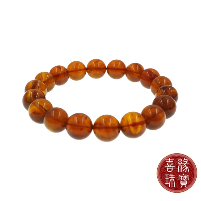 【喜緣玉品】天然琥珀手珠(11mm)