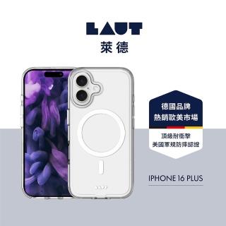 【LAUT 萊德】iPhone 16 Plus 磁吸晶透保護殼-透明(支援MagSafe功能)