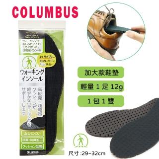 【PONI JOHN】日本COLUMBUS 抗菌消臭超輕量鞋墊-加大款(鞋墊 運動鞋墊 加大鞋墊 大碼鞋墊)