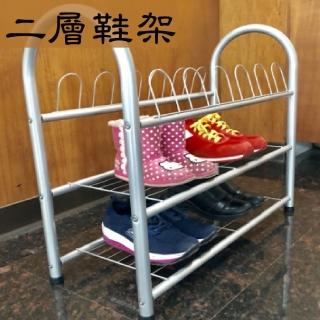 【金德恩】二層鞋架(鞋架 置物架 疊放鞋架 收納鞋架 立鞋架 鐵管鞋架)