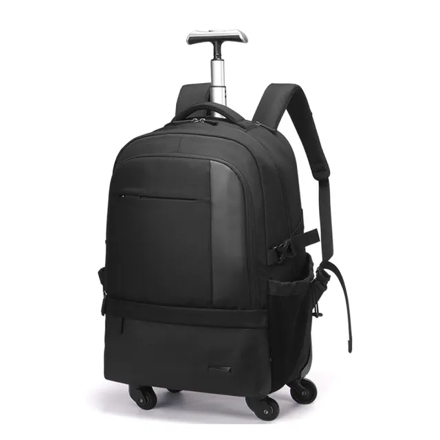 【PUSH!】旅遊用品20L萬向輪拉桿兩用背包 雙肩背包登機箱包 拉桿學生書包 大容量旅行包袋(U78)