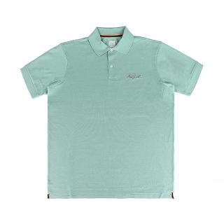 【Paul Smith】PAUL SMITH草寫漸變立體LOGO刺繡設計純棉短袖polo衫(男款/淺綠)