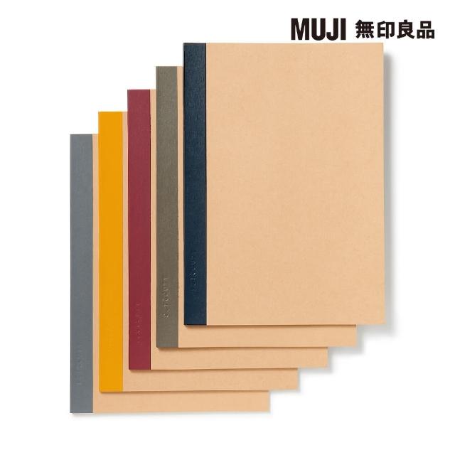 【MUJI 無印良品】植林木不易透色筆記本/36頁.B5.7mm橫線.5冊入.5色