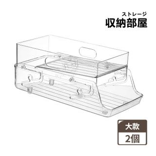 【收納部屋】大款2入-雙層冰箱飲料收納架(啤酒架 罐裝飲料架 冰箱隔層架 廚房收納架)