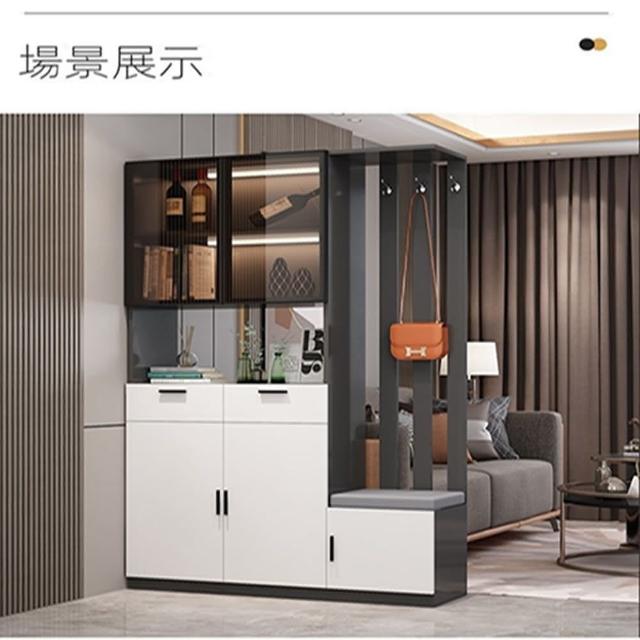 【jya金釔奧旗艦店】簡約灰+長80cm 帶換鞋凳(入戶玄關屏風櫃 鞋櫃 屏風置物櫃 隔斷櫃 預購15天)