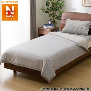 【NITORI 宜得利家居】超吸濕發熱 毛毯 N WARM SP GY 單人 A2411(超吸濕發熱 毛毯 N WARM)