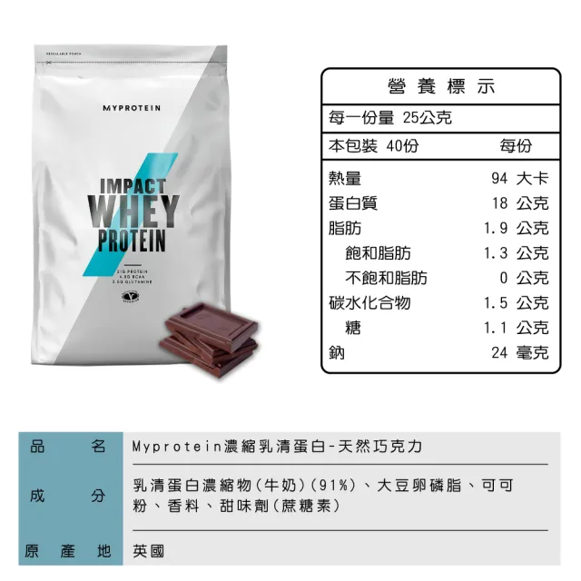 【MYPROTEIN】濃縮乳清蛋白1KG 2入組(多口味可選)