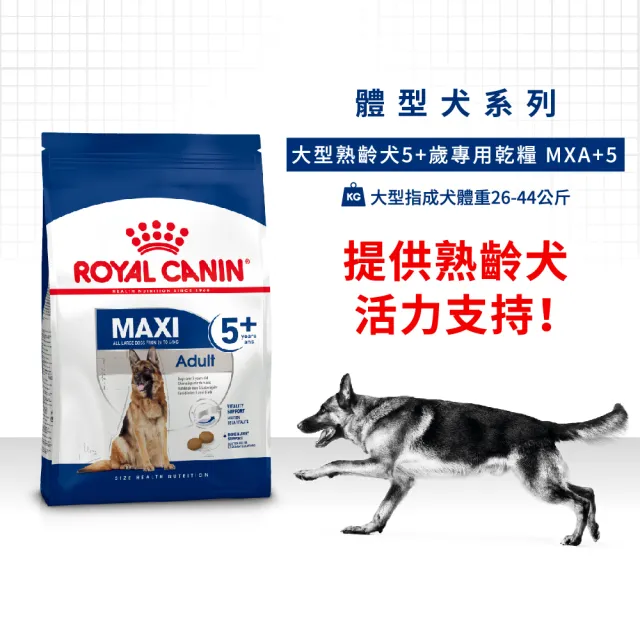 【ROYAL 法國皇家】大型熟齡犬5+歲齡專用飼料 MXA+5  15KG(狗乾糧 狗飼料)