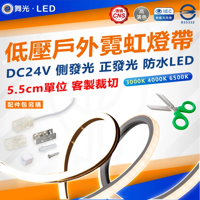 DanceLight 舞光 客製化低壓戶外霓虹燈帶 DC24V 防水 燈條 燈帶 側發光 正發光(客製化裁切 220cm)