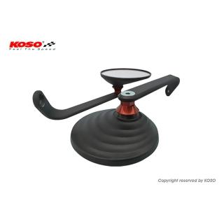 【KOSO】盾牌 後視鏡 黑色/鉻鏡(後視鏡/後照鏡/照後鏡/車鏡)