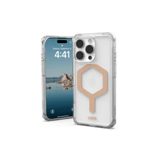 【UAG】iPhone 16 Pro 磁吸耐衝擊全透保護殼-極透明（金圈）(支援MagSafe無線充電)