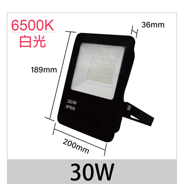 【青禾坊】歐奇OC 30W LED 戶外防水投光燈 投射燈-1入(超薄 IP66投射燈 CNS認證)