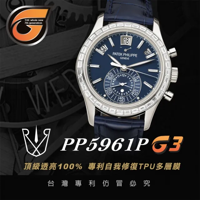 【RX8-G3】第7代保護膜 Patek Philippe百達翡麗 膠帶款 系列腕錶、手錶貼膜(不含手錶)