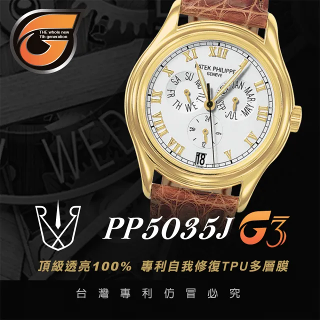 【RX8-G3】第7代保護膜 Patek Philippe百達翡麗 膠帶款 系列腕錶、手錶貼膜(不含手錶)