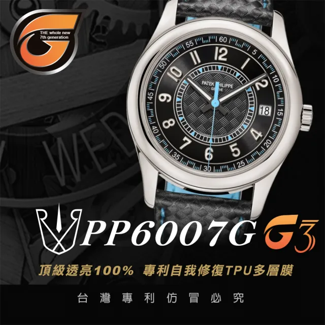 【RX8-G3】第7代保護膜 Patek Philippe百達翡麗 膠帶款 系列腕錶、手錶貼膜(不含手錶)