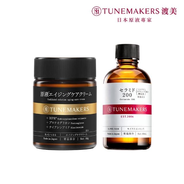 【TUNEMAKERS 渡美】緊緻抗老組(神經醯胺前導原液200 60ml+ 1.2% PROA醇緊緻抗老彈力霜 50g)