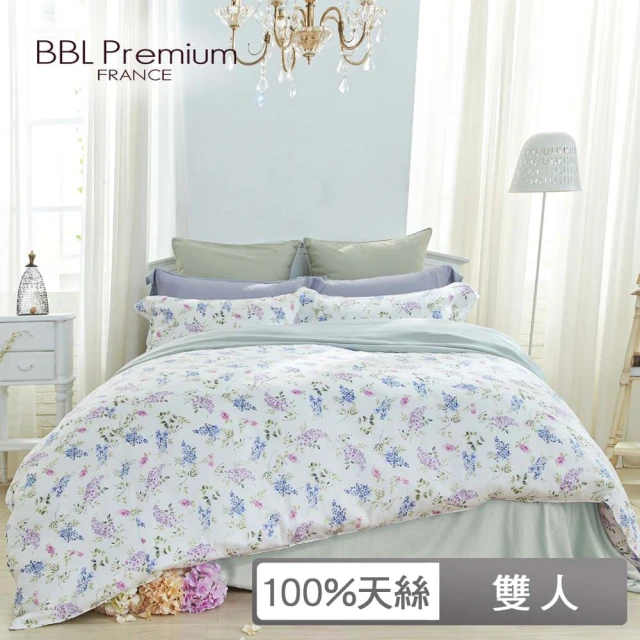 BBL Premium 100%天絲印花床包被套組-紫藤精靈(雙人)