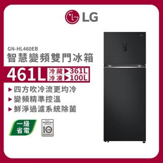 【LG 樂金】贈氣炸鍋-461公升一級能效WIFI智慧變頻右開雙門冰箱 夜墨黑(GN-HL460EB)