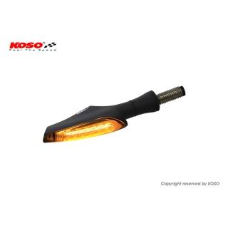 【KOSO】小無限 序列式 LED 方向燈 方向指示燈 車燈(霧黑 / LED：琥珀光 / 燈殼：燻黑殼)