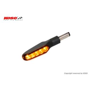 【KOSO】GW-01序列式 LED 方向燈 方向指示燈 車燈(霧黑 / LED：琥珀光 / 燈殼：燻黑殼)