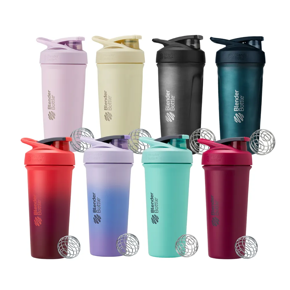 【Blender Bottle_2入】〈Strada 24oz｜Sleek 25oz各1〉不鏽鋼保溫保冰杯(BlenderBottle/保溫杯/冰壩杯)(保