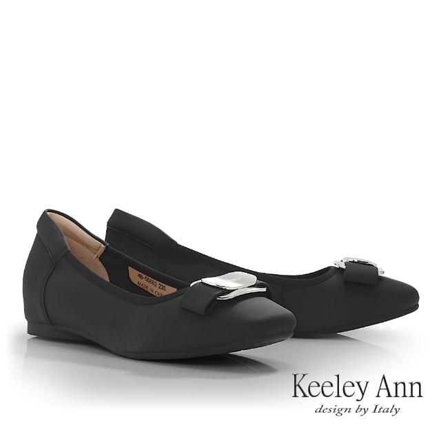 【Keeley Ann】金屬飾釦內增高包鞋(黑色485568310)
