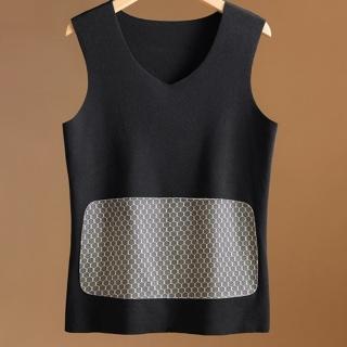 【米蘭精品】現貨+預購 發熱衣內衣(德絨背心無痕貼片男衛生衣4色74ih2)