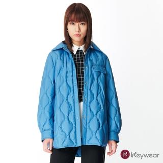 【KeyWear 奇威名品】輕薄短款羽絨外套