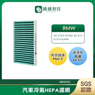 【Have Green Days 綠綠好日】適用 BMW X5 E70/F15/F85 X6 E71/E72/F16/F86 汽車冷氣濾網 GBW002