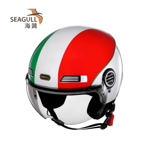 【SEAGULL 海鷗】TW-107條紋霧彩安全帽(半罩安全帽)