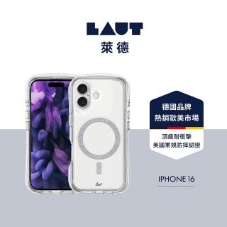 【LAUT 萊德】iPhone 16 磁吸360氣墊軍規耐衝擊保護殼-璀璨銀(支援MagSafe功能)