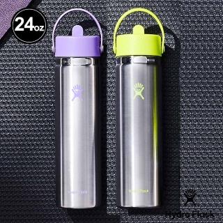 【Hydro Flask】24oz/709ml 寬口 吸管 真空 保溫瓶 原色/萊姆綠 紫羅蘭(保溫 保冰 保冷 大容量 手搖杯)