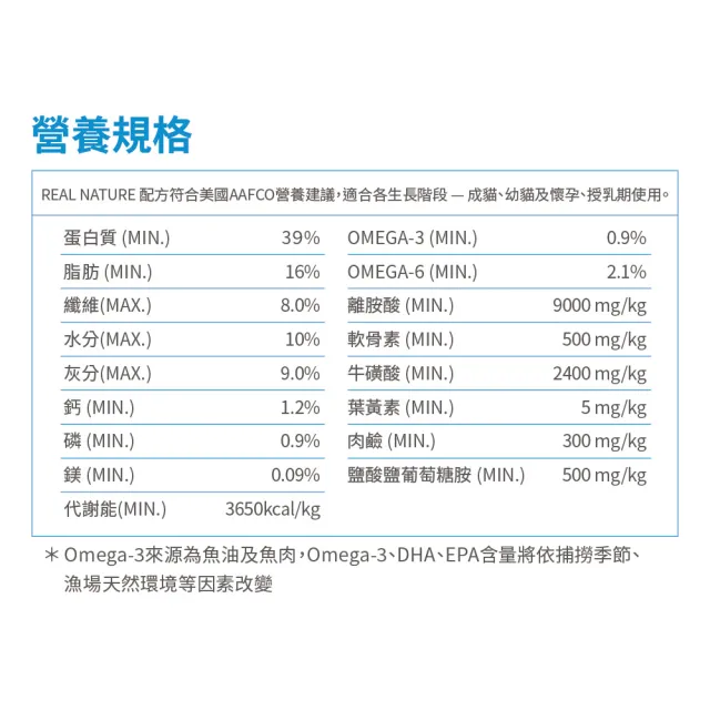 【瑞威寵糧】天然平衡 貓糧3號 海洋魚貝 亮毛護膚配方 2kg(全齡貓 貓乾糧 貓飼料)