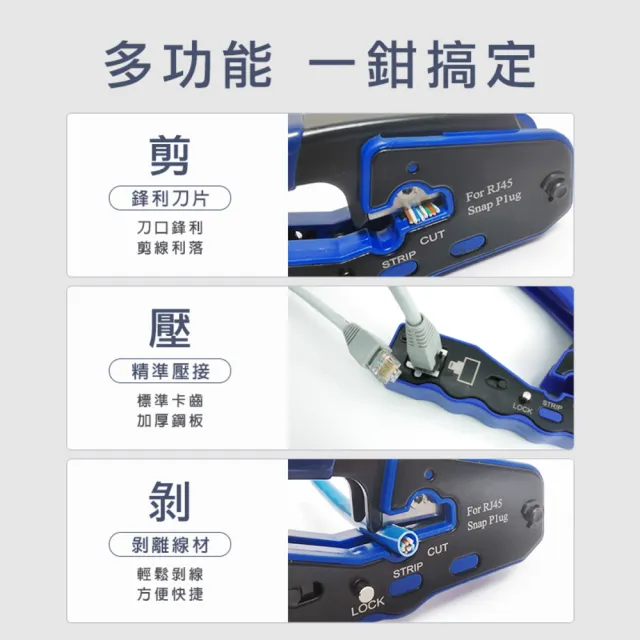 【MASTER】網路線接頭 RJ45壓接鉗 剝線鉗 網路線頭 壓接鉗 電纜剝線鉗 618-CAT567(水晶頭壓接鉗 網路工具)