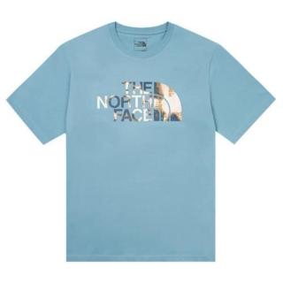 【The North Face】北臉 短袖上衣 男款 女款 運動 U DYE HALF DOME RLX TEE 藍 NF0A8AT61OM