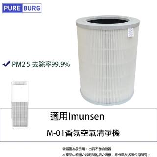 【PUREBURG】適用Imunsen M-01香氛空氣清淨機H13高效除臭活性碳HEPA 2合1 替換用濾網濾芯