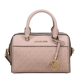 【Michael Kors】滿版LOGO拼接皮革兩用包