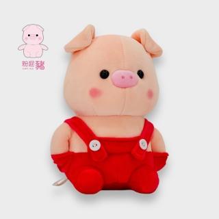 【歐比邁】粉屁豬娃娃吊帶褲款(28CM粉屁豬娃娃小豬娃娃 1011076)