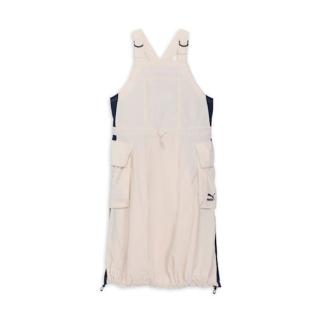 【PUMA】裙子 女款 吊帶連身裙 亞規 T7 米白 62812987