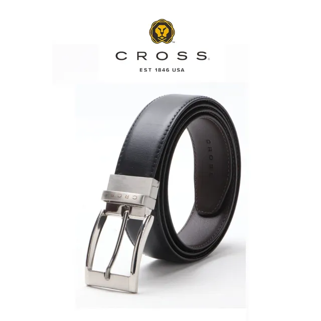 【CROSS】限量1折 頂級小牛皮手柄拉鍊手提/斜背公事包 全新專櫃展示品(14吋 贈送名牌真皮皮帶)