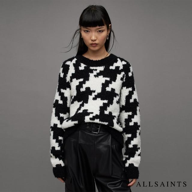 【ALLSAINTS】JOY 千鳥格紋羊毛針織上衣 WK022Z(常規版型)