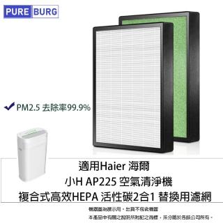 【PUREBURG】適用Haier海爾 小H AP225 AP225A AP225B 5-13坪空氣清淨機 副廠濾網