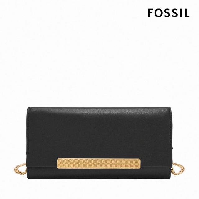 【FOSSIL 官方旗艦館】Penrose 真皮WOC長夾斜背包-黑色 ZB11035001 雙11/1111