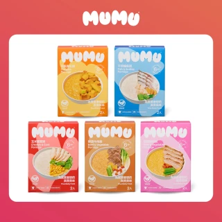 【mumu 官方直營】寶寶粥150gx2包(元氣南瓜/干貝鱸魚/玉米雞茸/鮮蔬牛肉/田園豬肉)