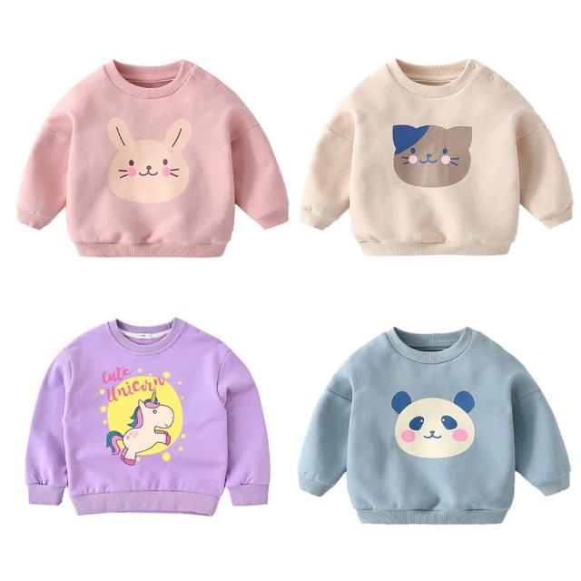 【Baby 童衣】兒童長袖上衣 韓版可愛印花長袖上衣 兒童上衣 兒童T-Shirt 88966(童裝)