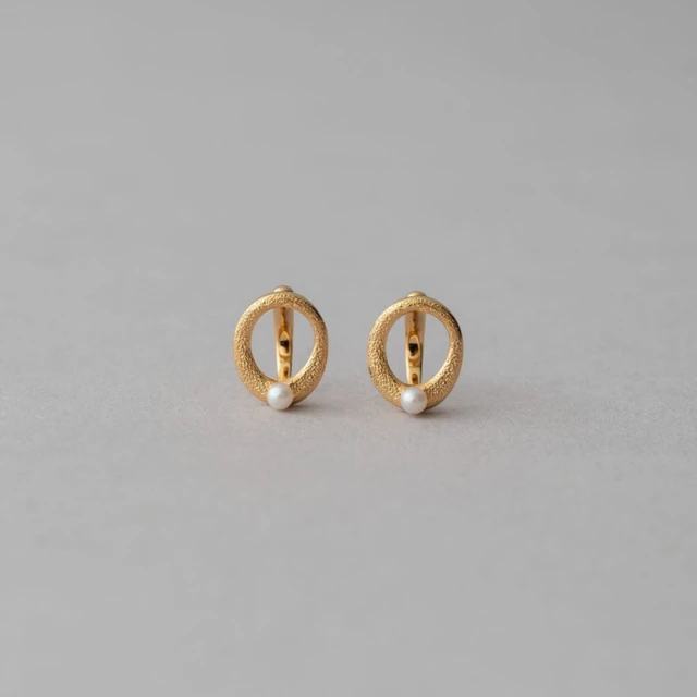 ete 珍珠U型夾式耳環(鉑金色 金色)折扣推薦
