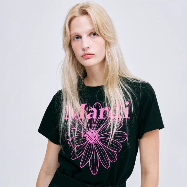 MARDI MERCREDI 印花短TEE 黑色 經典小雛菊 紫紅花 SLIM TSHIRT FLOWERMARDI