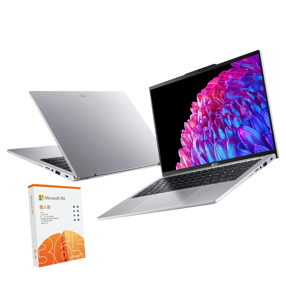 【Acer 宏碁】微軟M365組★14吋Ultra 9輕薄AI筆電(Swift Go/EVO/SFG14-73-95N0/Ultra 9-185H/32G/1T/W11)