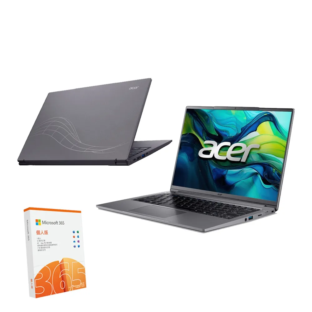 【Acer 宏碁】微軟M365組★14吋Ultra5輕薄AI筆電(Swift Lite/SFL14-52M-531X/Ultra 5-125U/16G/512G/W11)