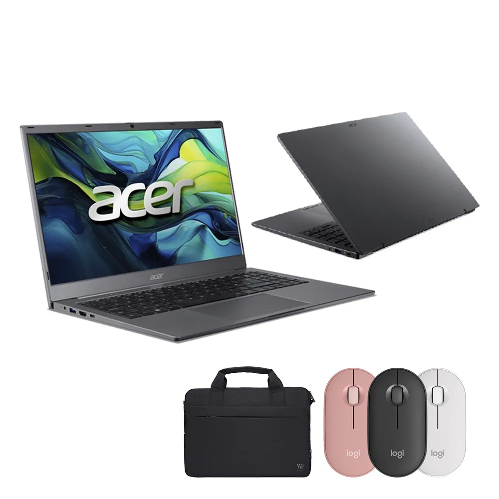 【Acer 宏碁】筆電包/滑鼠組★15.6吋N4500輕薄筆電(Aspire/AL15-31P-C4L0/N4500/4G/128G eMMC/W11S)